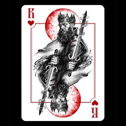 We want your artistic take on the King of Hearts playing card Diseño de GPclandestino