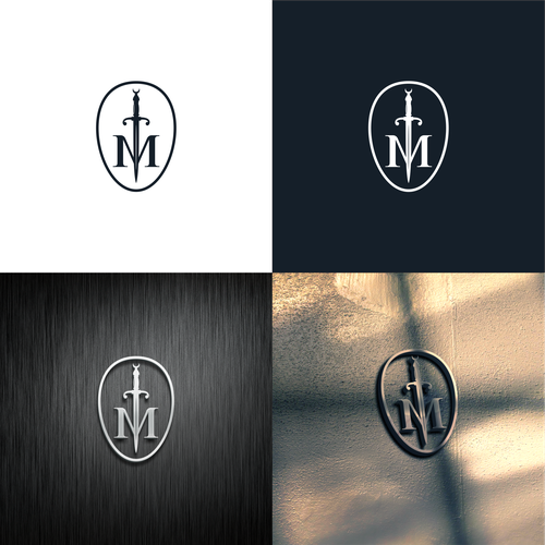 "Hieroglyph, Alchemical Sword and Letter M" winning Logo design