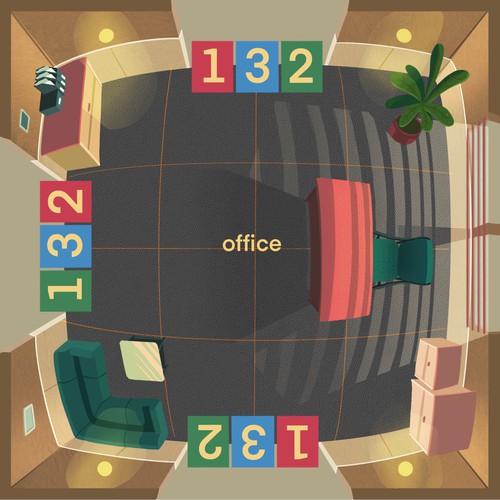 Illustrations for a table top game where animals escape a pet control facility Design by Moch.