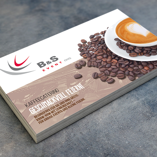 Werbeflyer udn Übersicht Kaffeespezisalitäten Design von ›  esportable  ‹