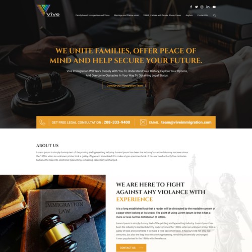 Immigration Work Permit Site Focused Redesign デザイン by Pram Shaw