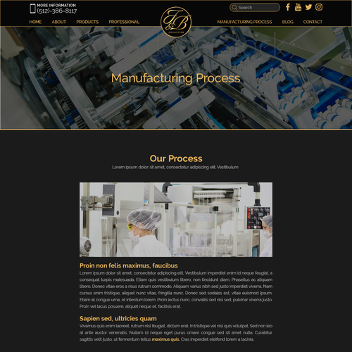 Black & gold themed website design Design por Creeative !con