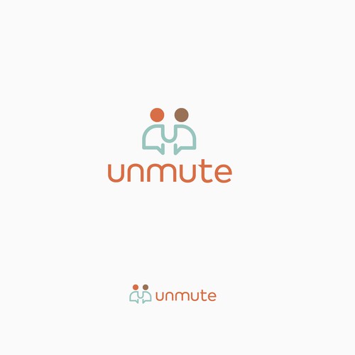 Unmute -- logo and branding guide for a mental health platform for people of color Design by SilvinaL