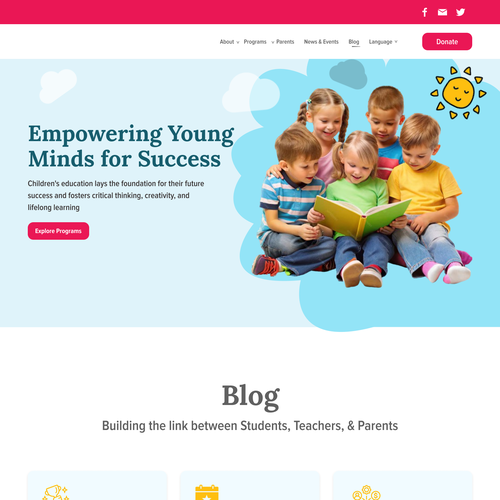 Web page design contest entry by Technology Wisdom