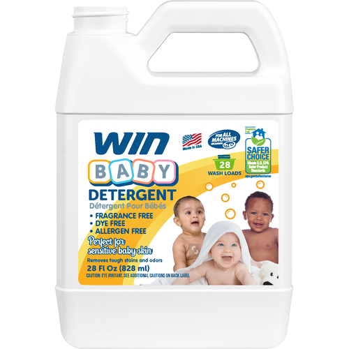 WIN Baby Detergent bottle label Design by Helma