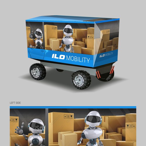 Wrapping-Design of autonomous working urban parcel-delivery-vehicle Design by Ramon DSGNR