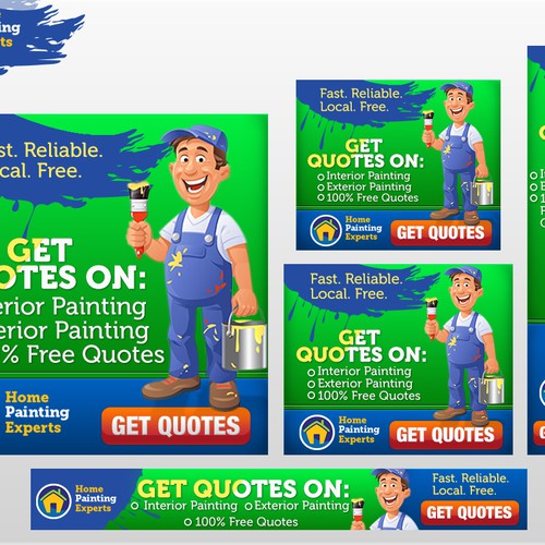 Fun banner ad for painting company Banner ad contest 99designs