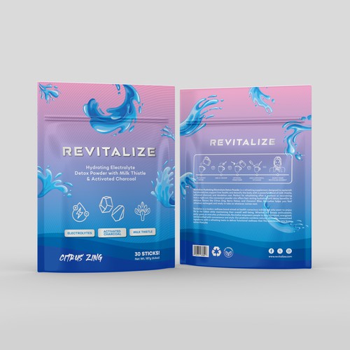 Design Minimalistic, Modern Packaging for Hydrating Electrolyte Detox Powder - Revitalize Design by CUPEDIUM