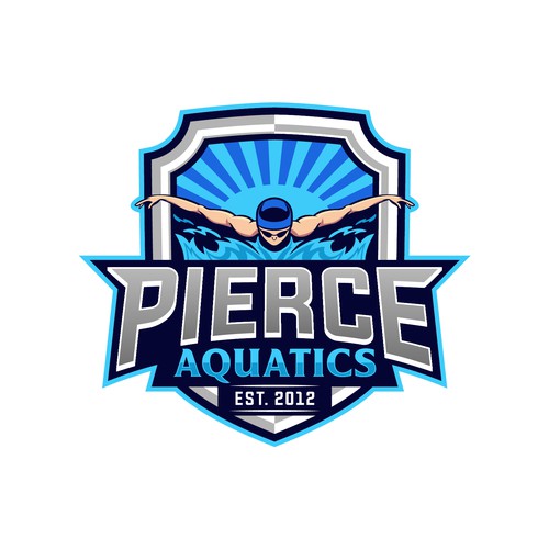 Swim Team Logo Design by GraphicVersa