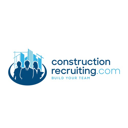 constructionrecruiting.com logo to appeal to construction companies who need to find great talent Design by Lyna™