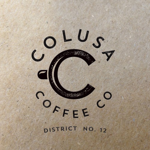 Design an industrial coffee house logo. Alternate logo with  District No. 12 Diseño de Fortuna Design