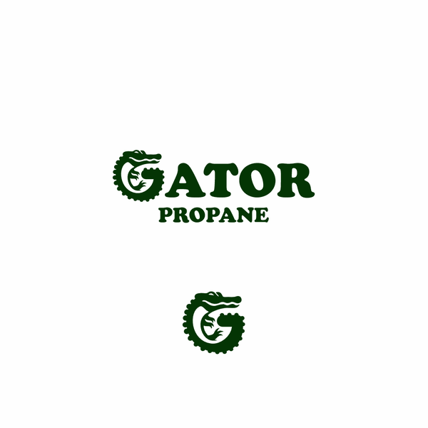 Logo For Propane Business, with G Crocodile Character 