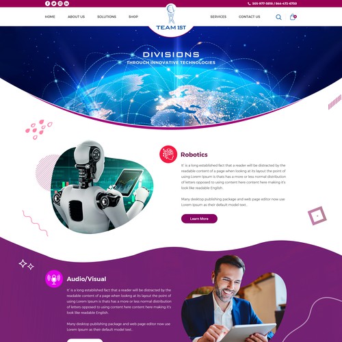 Technology Solutions Provider Website Design Framework Design by OMGuys™