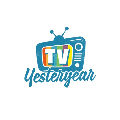 Design a retro logo for a classic TV website. Design by Kinetec