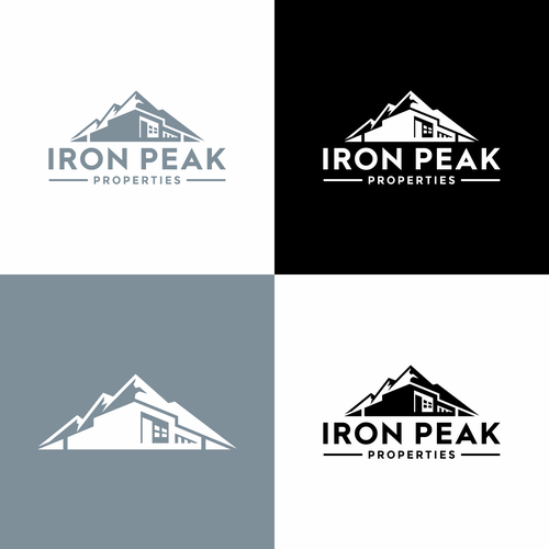 Logo combining geometric abstract mountains with industrial buildings for real estate company Design von chandra.k