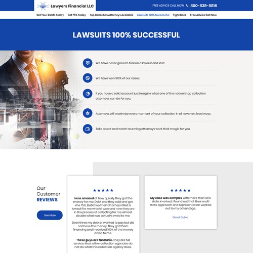 Debt Collection Website Design by Creative GS