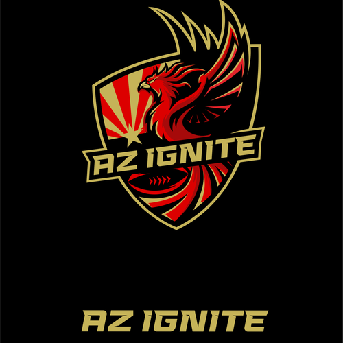 AZ Ignite 7-7 Football Logo Diseño de Bia™