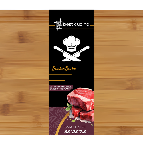 Bamboo Chopping Board Colour Card (2 Bamboo Chopping Board Models) Design by Packaging Design