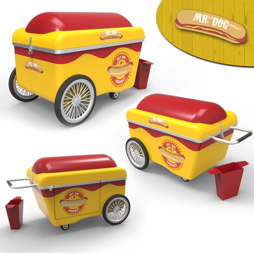 Food Cart To Sell Gourmet Hot Dog Design by cs.marton