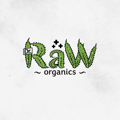 'Dr.Raw' - Organic Cannabis Products Logo Design by Velvet Sunn