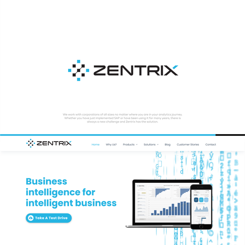 Logo for IT Company called Zentrix Réalisé par adwar std.