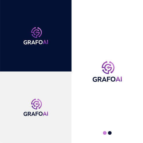 GrafoAI | Artificial Intelligence Writer Logo Design by FC.