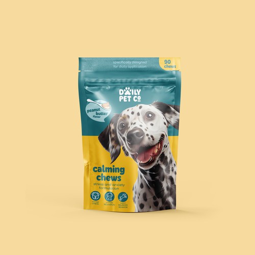 Daily Pet Co. - Calming Pet Chews Package Development Design by Sara Gaspar