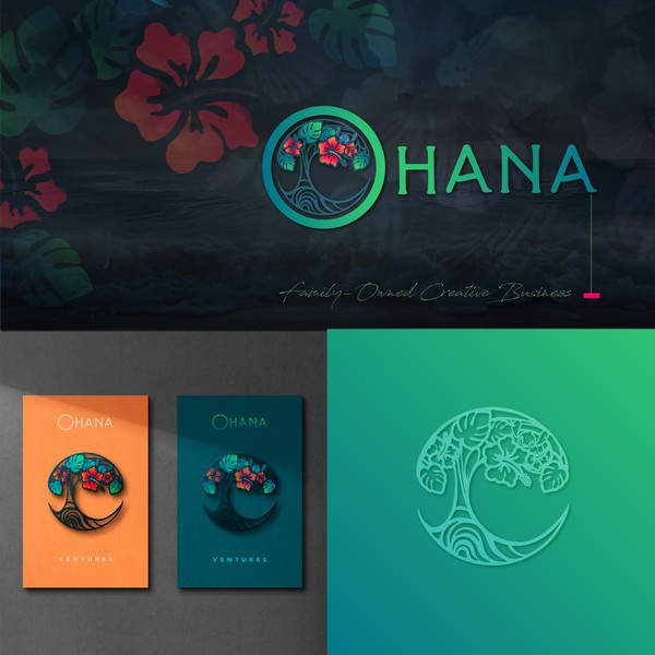 Design realizzato da OsaCreativo intitolato "Ohana means family"