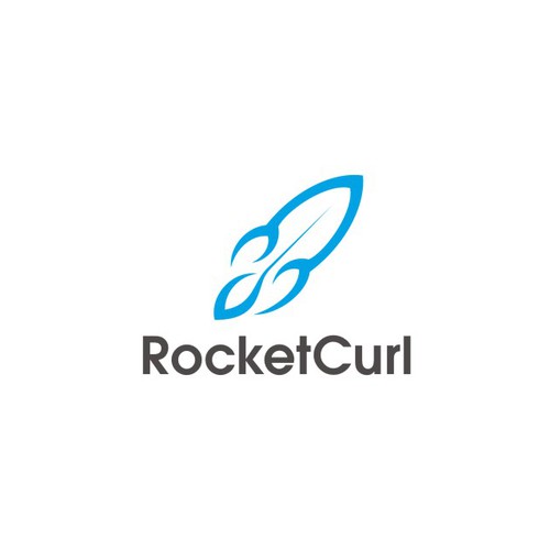 Create a capturing vintage Rocket logo for RocketCurl. Design by LAWETMAS