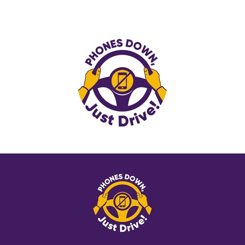 Eye-catching logo for distracted driving campaign Phones Down, Just Drive! Design by Lyna✎