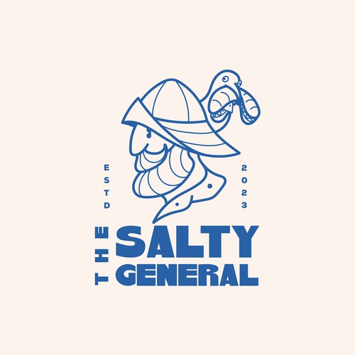 Salty New England General Store / sandwich shop combining classic text & modern imagery Design by Nacer Filez