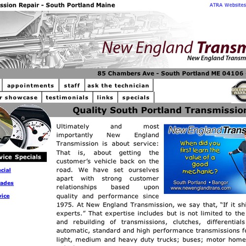 Maine Transmission & Auto Repair Website Banner Design por mattnoble
