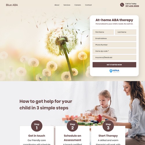 Looking for a friendly and minimalist design for kids therapy Site Design by JVM✅