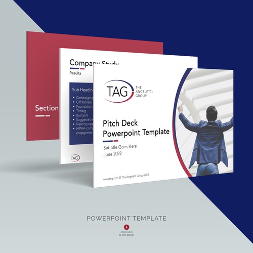 Professional and modern powerpoint template that is easy to edit for use across a variety of clients Design by Joemar Concepts