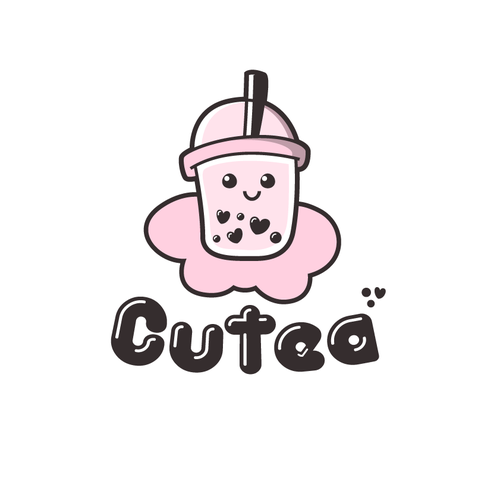 Cute and clean logo for boba/bubble tea shop! Design by AdriánKG