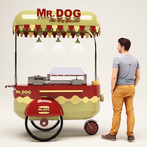 Food Cart To Sell Gourmet Hot Dog Design by R . O . N