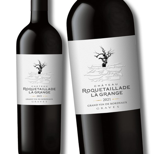 Label redesign: Attractive French Wine Label representing a carved rock Design by Debdutta*