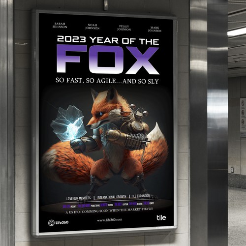 Life360 2023 Year of the Fox Poster Design by Sketch Media™