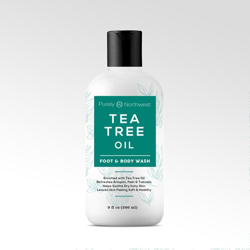 Updated Tea Tree Body Wash Label Design réalisé par bow wow wow