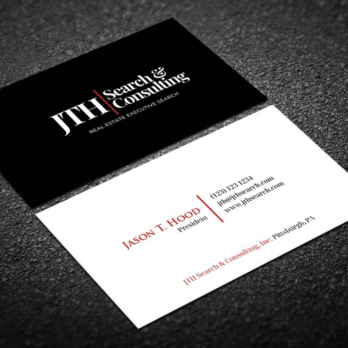 Business Card Design for Executive Search Firm Design by CurveSky™ ☑️