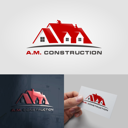 Next level Construction Logo for Home Improvement business "A.M. Construction" Design by Gaman Art Space