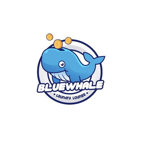 Unleash Your Creativity, Logo Design for "Blue Whale Laundry Lounge" Design by Chickvek.Labs