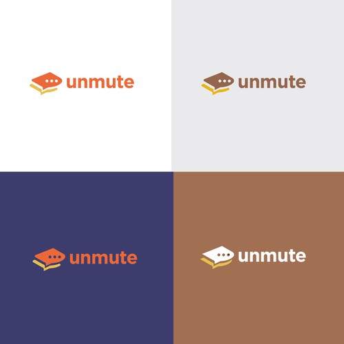 Unmute -- logo and branding guide for a mental health platform for people of color Design by SilvinaL