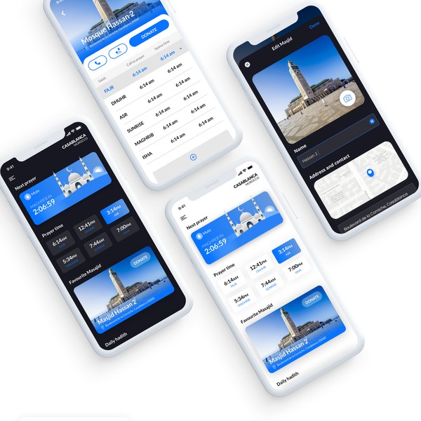 Design by Mahmou™ titled "mosque app redesign "