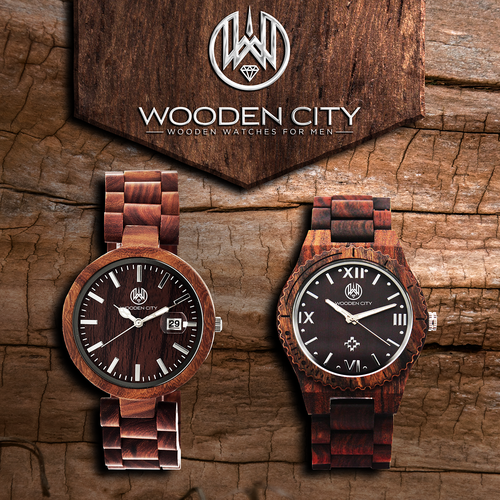 Logo for new wooden watches company Réalisé par Vespertilio™