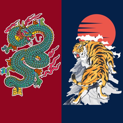 japanese tiger and dragon