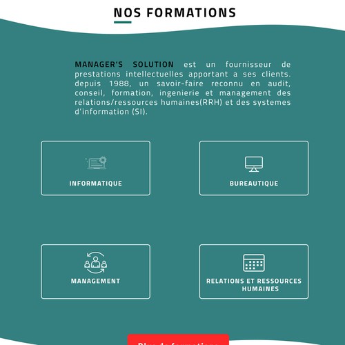 Web page design contest entry by Loic Nondah