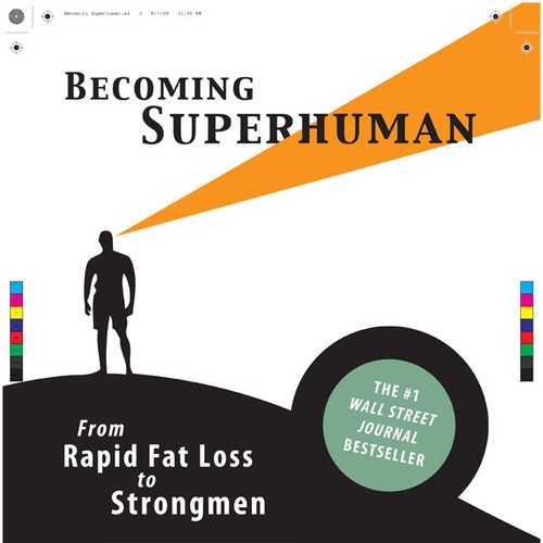 "Becoming Superhuman" Book Cover Diseño de luwileo