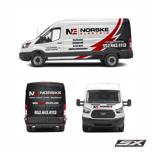 Van Wrap for Electrical Company - Logos and Specs attached! Design by shudax