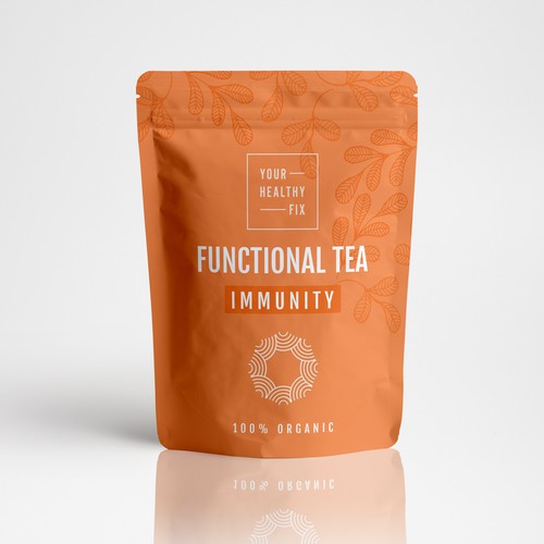 Functional Tea collection design for a health supplement brand! Design by Claudia Gabriela